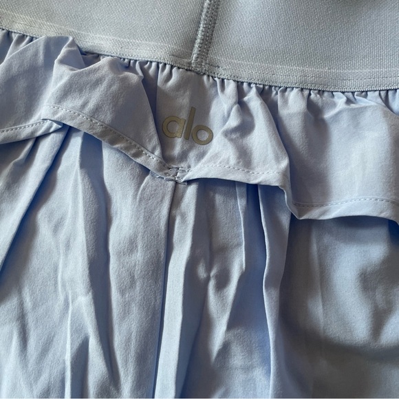 Authentic NWT Alo Match Point Short Skort logo waistband in Seashell Blue S - Picture 9 of 9